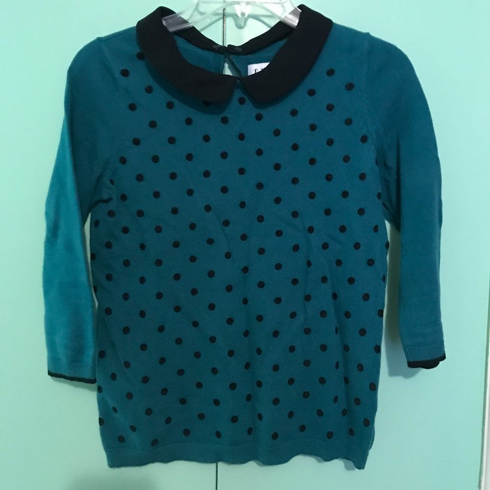 Teal Removable Collar Sweater